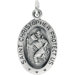 Sterling Silver St. Christopher Medal PendantWith Out Chain 17x11mmMedal Only