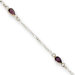 Sterling Silver Amethyst Ankle Bracelet - Spring Ring