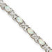 Sterling Silver Box Clasp Opal XO Bracelet
