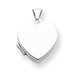 14k White Gold Polished Heart-Shaped Locket