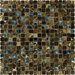 5/8" x 5/8" Polished / Crystallized Glass Mosaic in Emperador Dark Blend