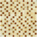 5/8" x 5/8" Tumbled Glass Mosaic in Honey Ripple Blend
