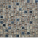 5/8" x 5/8" Polished Glass Mosaic in Emperador Caf&eacute; Blend