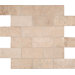 2" x 4" Tumbled Travertine Mosaic in Durango Brick