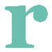 Letter - Lower Case 'r' Stretched Wall Art