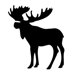 Silhouette - Moose Stretched Wall Art