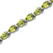 Magnificent Desire Pear Shaped Gemstone Bracelet in Sterling Silver