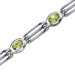 Unique and Lovely Oval Shaped Gemstone Bracelet in Sterling Silver