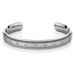 Millgrain Titanium CZ Accent Mens Cuff Bracelet