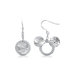 Laser Cut Disc and Ring Dangling Earrings in Sterling Silver