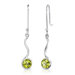 2.00 Ct.T.W. Genuine Round Peridot Earrings in Sterling Silver