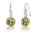 Spherical Cut 11.00 carats Alexandrite Fishhook Earrings Sterling Silver