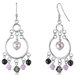 Pearl of Wisdom Pink s and Pearls Drop Earrings in Sterling Silver with Swarovski Elements