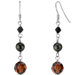 Earth Angel Swarovski Elements and Pearls Cascade Drop Earrings in Sterling Silver with Swarovski Elements