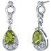 Simply Classy 1.50 Carats Peridot Dangle Earrings in Sterling Silver