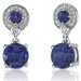 Refined Elegance 6.00 Carats Blue Sapphire Dangle Earrings in Sterling Silver