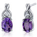 Classy Style 2.00 Carats Gemstone Oval Cut Cubic Zirconia Earrings in Sterling Silver