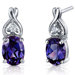 Classy Style 3.50 Carats Alexandrite Oval Cut Cubic Zirconia Earrings in Sterling Silver