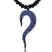 Glitzy Glam Indigo Tanzanite Swarovski Crystal Question Mark Pendant Necklace