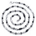 Ceramic and Steel link Stainless Steel Mens 24 Inch Necklace