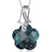 Florentine Cut 17.00 Carat Alexandrite Necklace in Sterling Silver