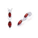 Marquise Cut Garnet Pendant in Sterling Silver