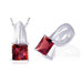 Princess Cut Garnet Pendant in Sterling Silver