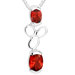Oval Cut Garnet Pendant Necklace in Sterling Silver