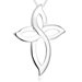 Satin Finish Loop Cross Infinity Pendant Necklace in Sterling Silver