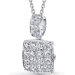 Classic Flair Pendant Necklace with Cubic Zirconia in Sterling Silver