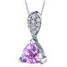 Sleek Shimmer 1.50 Carats Trillion Cut Sterling Silver Pink Sapphire Pendant in Sterling Silver