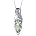 Striking Opulence 1.50 Carats Marquise Shape Green Amethyst Pendant in Sterling Silver