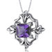 Captivating Brilliance 1.00 Carats Princess Cut Amethyst Pendant in Sterling Silve