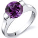 Bezel Set 2.75 carats Engagement Ring in Sterling Silver