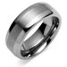 Rounded Edge Brush Finish 8mm Comfort Fit Mens Tungsten Carbide Wedding Band Ring