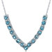 Elegant 3.00 carats Round Shape London Blue Topaz Gemstone Pendant Necklace in Sterling Silver