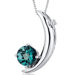 Round Checkerboard Cut Gemstone Crescent Moon  Pendant