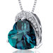 Heart Cut Gemstone Tilted Pendant
