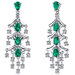 Captivating Seduction 4.00 Carats Pear Cut Emerald Dangle Earrings