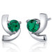 Illuminating 1.50 Carats Round Cut Emerald Earrings