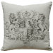 Crest 100% Linen Screen Print Pillow