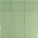 Crystal-C 4" x 4" Glass Mosaic in Glossy Green