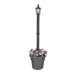 Newport Citronella Flame Outdoor Post Lantern with Planter in Black