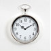 Pocket Watch Wall Clock in Bright Silvertone