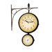 Bracket Clock with Thermometers in Dark