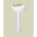 Barcelona Pedestal Sink with 8" Centers  in White