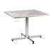 Lunada 33" X-Shaped Steel/Aluminum Base