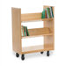 Library Book Cart with 4 Sloping Shelves