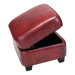 Max Leather Storage Ottoman