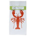 Organic Lobster Block Print Tea Towel